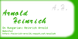 arnold heinrich business card